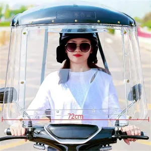 Waterproof Electric Bike Cover,Mobility Scooters, Battery Cars & More - With Sun Visor & Umbrella Protection,Universal Outdoor Sunshade For Electric Motorcycles