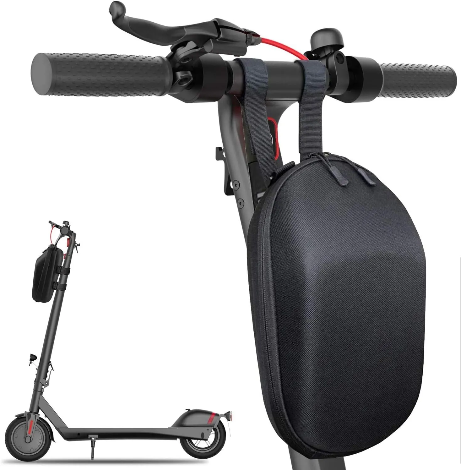 Waterproof Electric Scooter Handlebar Bag, Hard Shell Storage Bag with 3L Large Capacity, Universal Fit for Daily Commutes and Travel