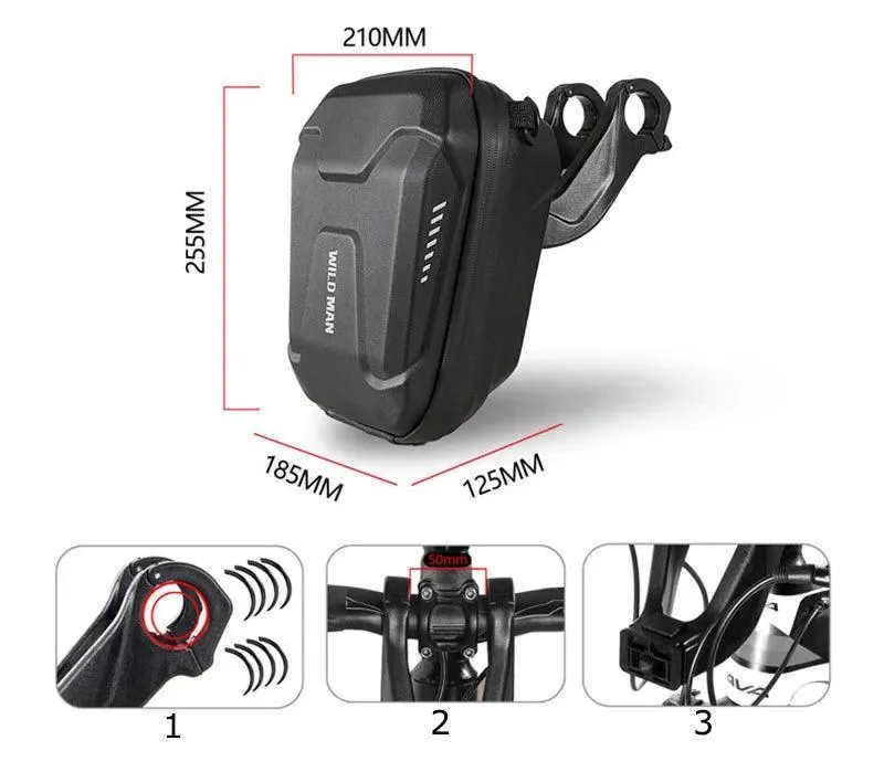Waterproof Multifunctional Bicycle Handlebar Bag Front Bike Bag EVA Hard Shell Cycling Head Bag Bicycle Assessoires