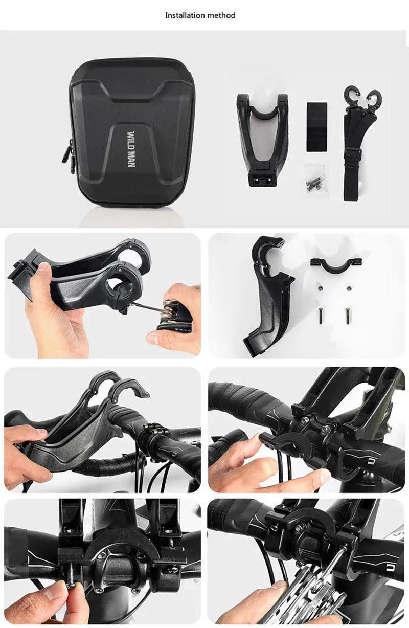 Waterproof Multifunctional Bicycle Handlebar Bag Front Bike Bag EVA Hard Shell Cycling Head Bag Bicycle Assessoires