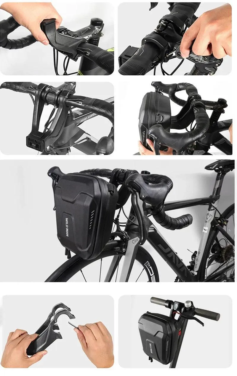 Waterproof Multifunctional Bicycle Handlebar Bag Front Bike Bag EVA Hard Shell Cycling Head Bag Bicycle Assessoires
