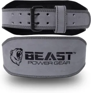 Weight Lifting Belt 4inch Leather Belt With Free Wrap - Foam Padded Back Support Gym Belt for Bodybuilding Squat Deadlift Weightlifting Belt Men Women