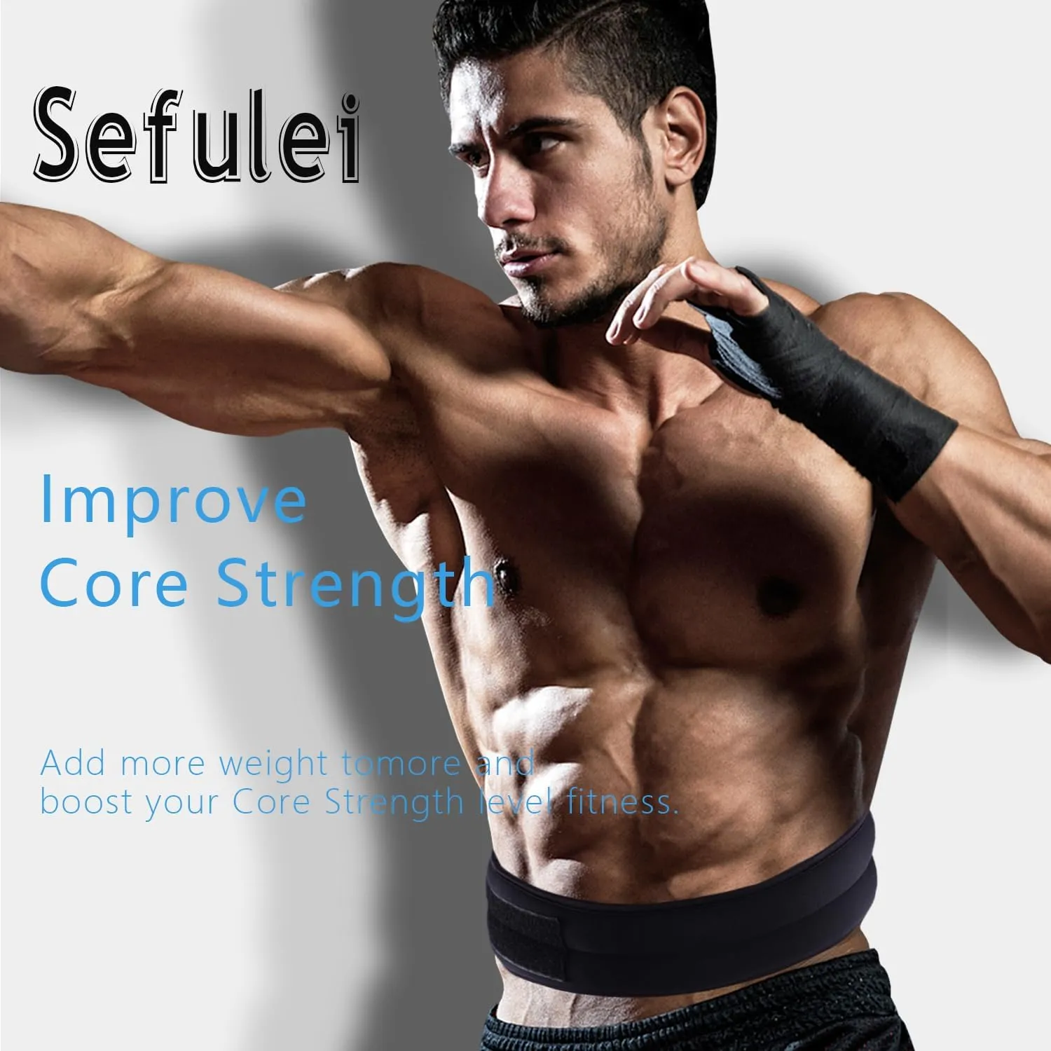 Weighted Belt 30"-42"Adjustable Sport Fitness Belt for Abs Strengthening Workout Body Shaping Core and Weight Loss