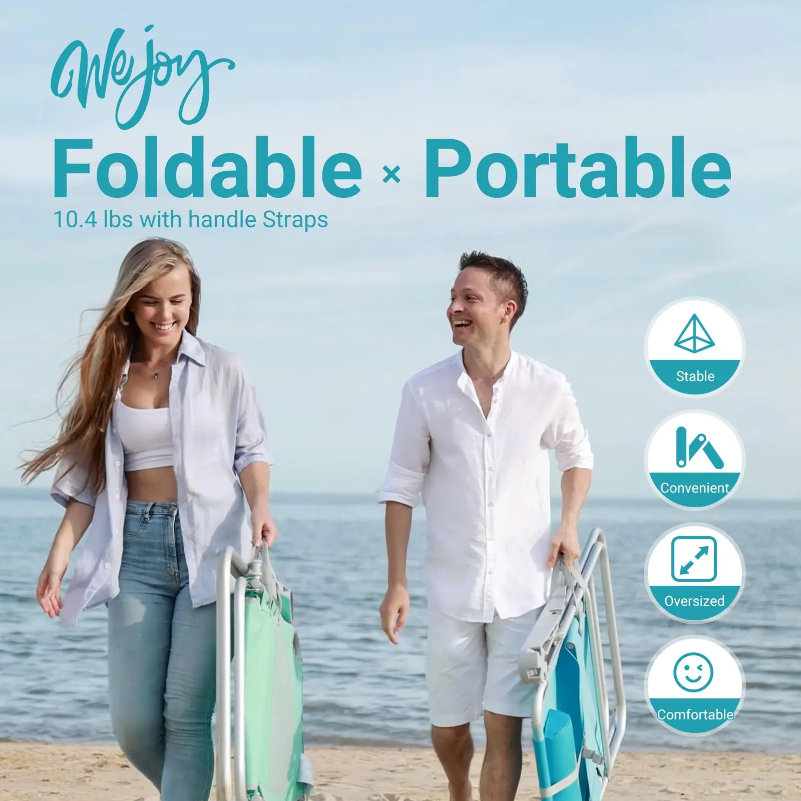 WEJOY Adjustable Beach Chair H Set of 2