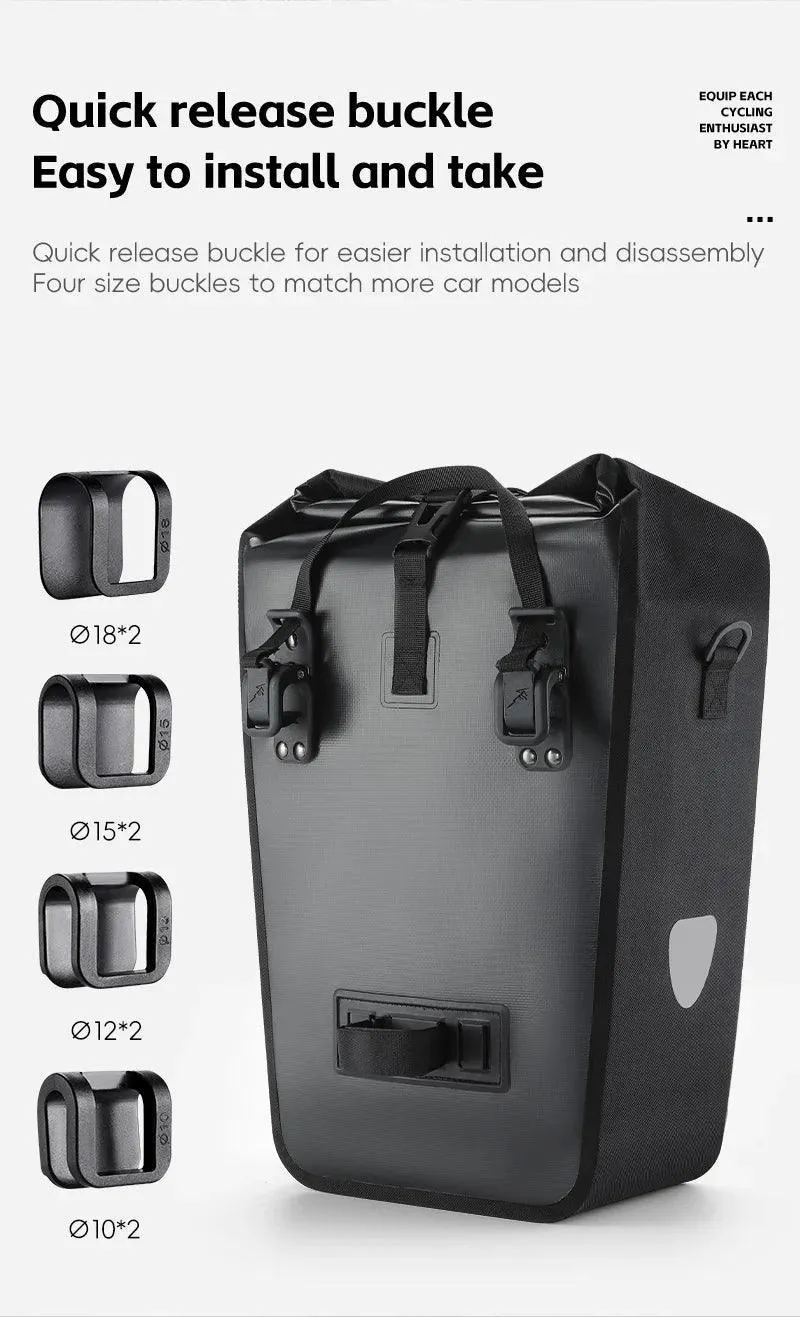 WEST BIKING Multifunctional Bicycle Pannier 17/29L Waterproof Bike Bag Double Side Luggage Rack Shoulder Bag Cycling Backpack