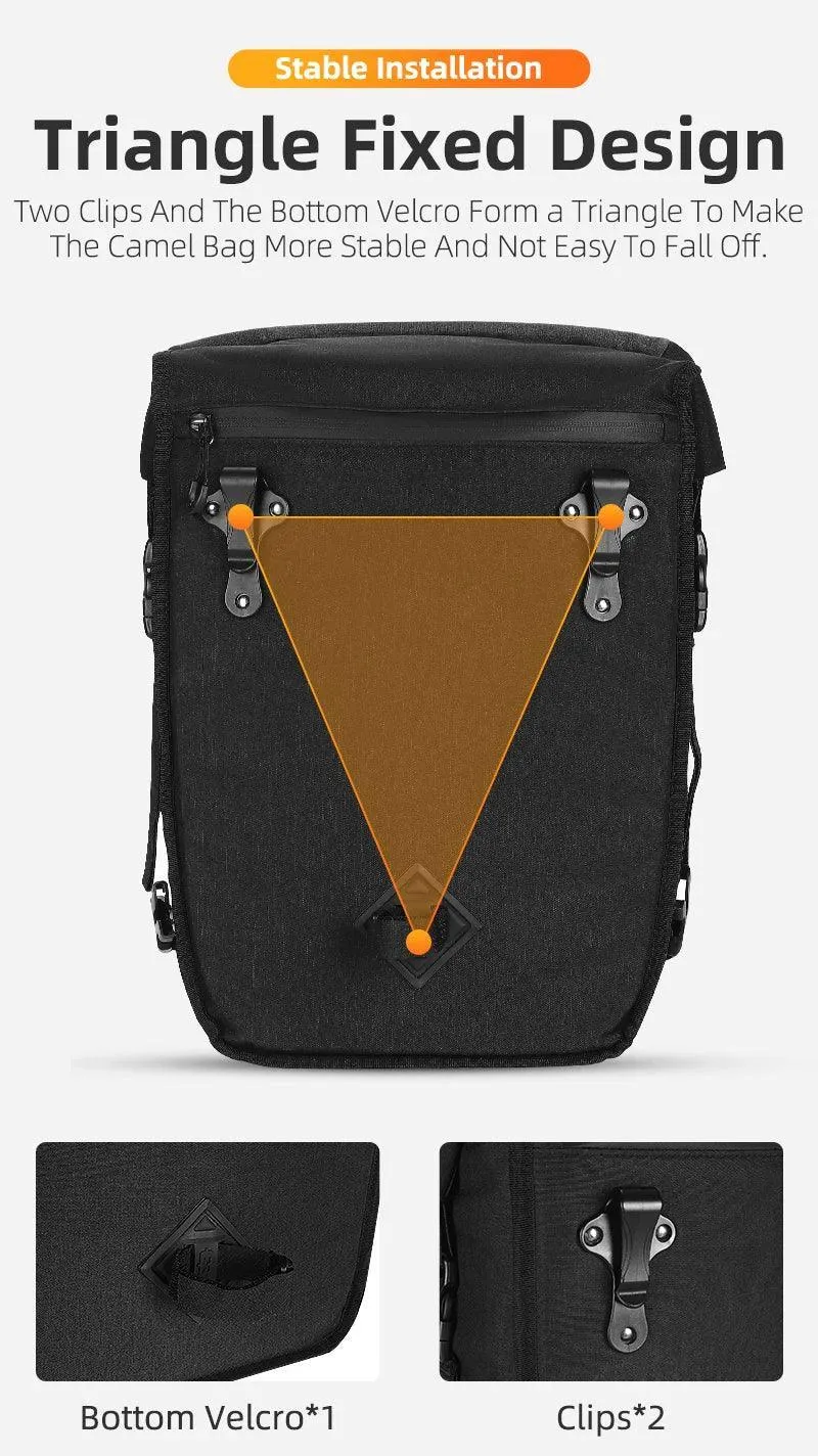 WEST BIKING Multifunctional Bicycle Pannier 17/29L Waterproof Bike Bag Double Side Luggage Rack Shoulder Bag Cycling Backpack