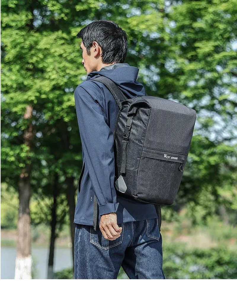 WEST BIKING Multifunctional Bicycle Pannier 17/29L Waterproof Bike Bag Double Side Luggage Rack Shoulder Bag Cycling Backpack