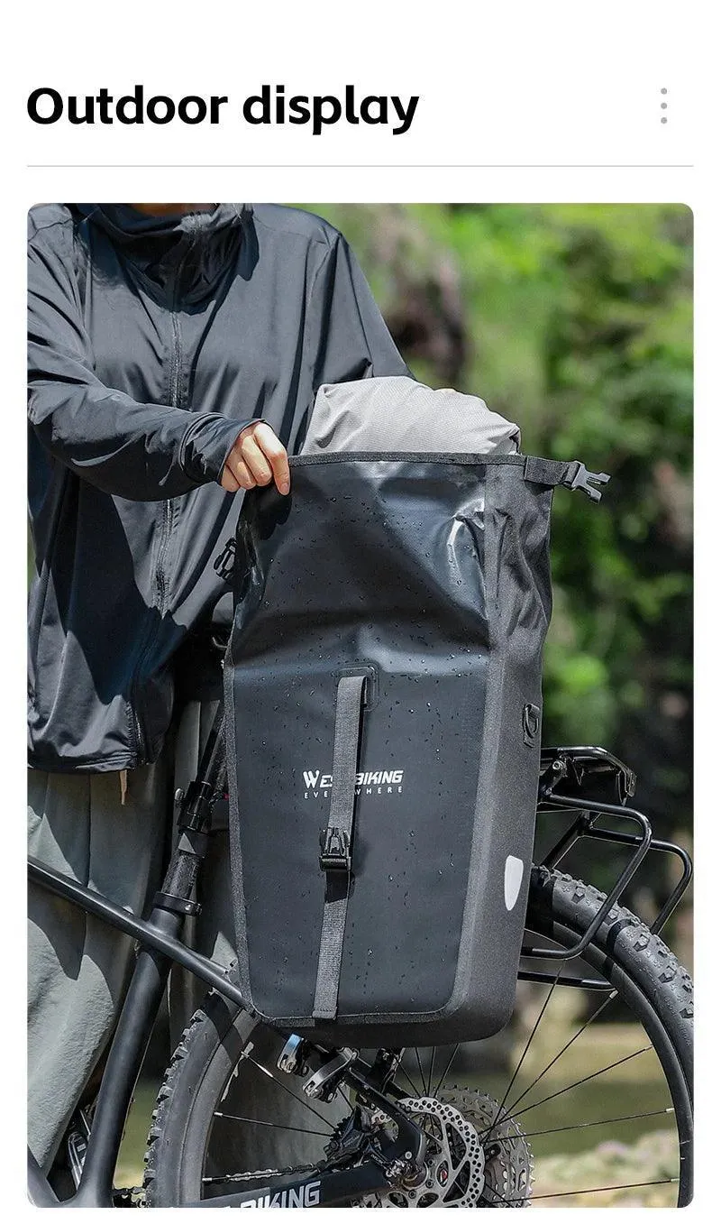 WEST BIKING Multifunctional Bicycle Pannier 17/29L Waterproof Bike Bag Double Side Luggage Rack Shoulder Bag Cycling Backpack