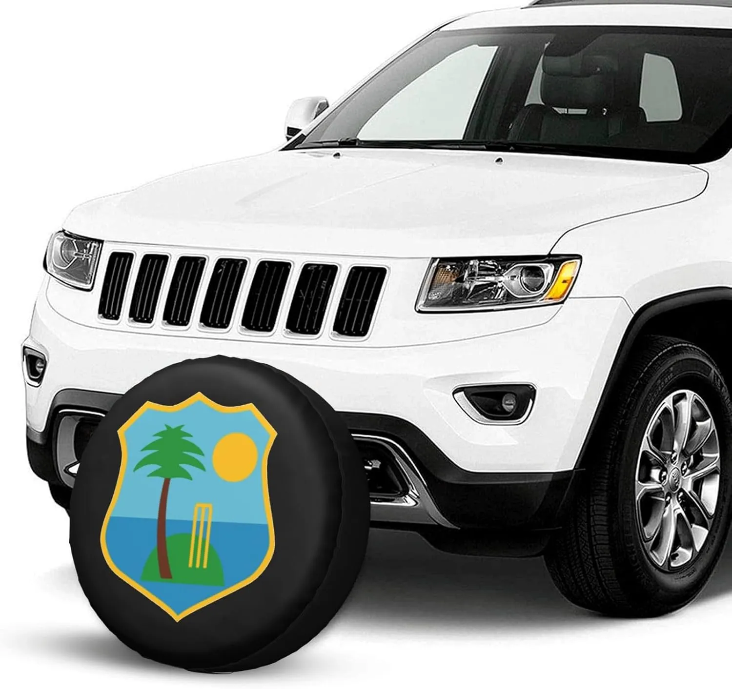 West Indies Cricket Board Windproof and Rainproof Wheel hub Protection Cover, Spare tire Cover 17 inch