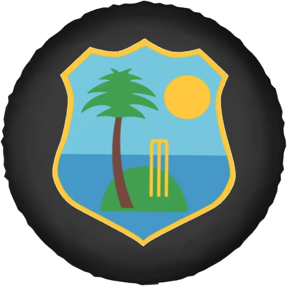 West Indies Cricket Board Windproof and Rainproof Wheel hub Protection Cover, Spare tire Cover 17 inch