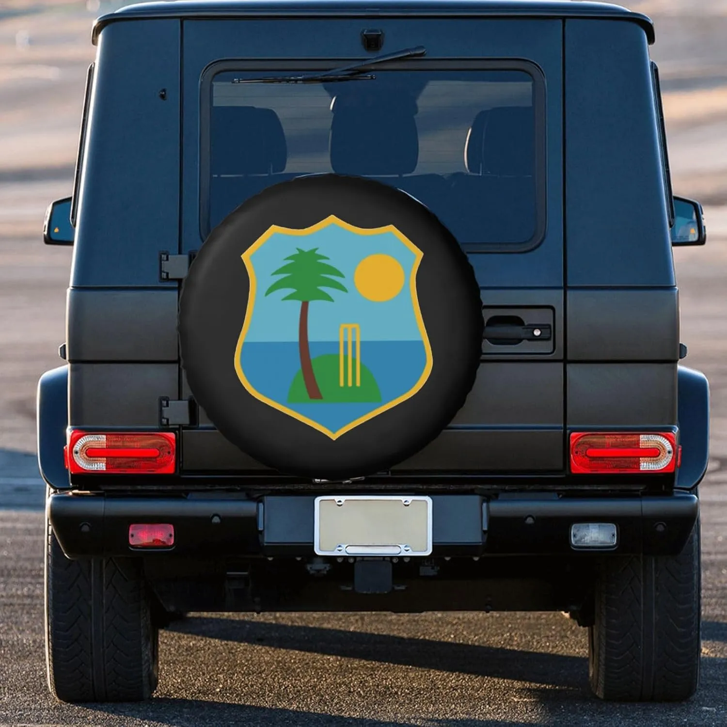 West Indies Cricket Board Windproof and Rainproof Wheel hub Protection Cover, Spare tire Cover 17 inch