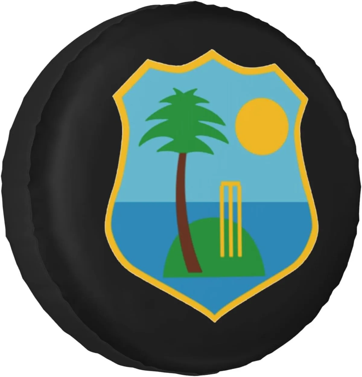 West Indies Cricket Board Windproof and Rainproof Wheel hub Protection Cover, Spare tire Cover 17 inch