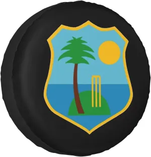 West Indies Cricket Board Windproof and Rainproof Wheel hub Protection Cover, Spare tire Cover 17 inch