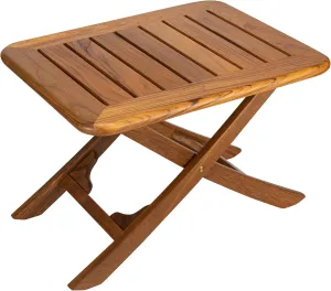 Whitecap 60028 Adjustable Slat-Top Teak Table - Small
