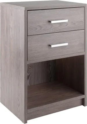 Winsome Wood Molina Accent Table, Ash Gray 15.75 in x 11.75 in x 23.62 in