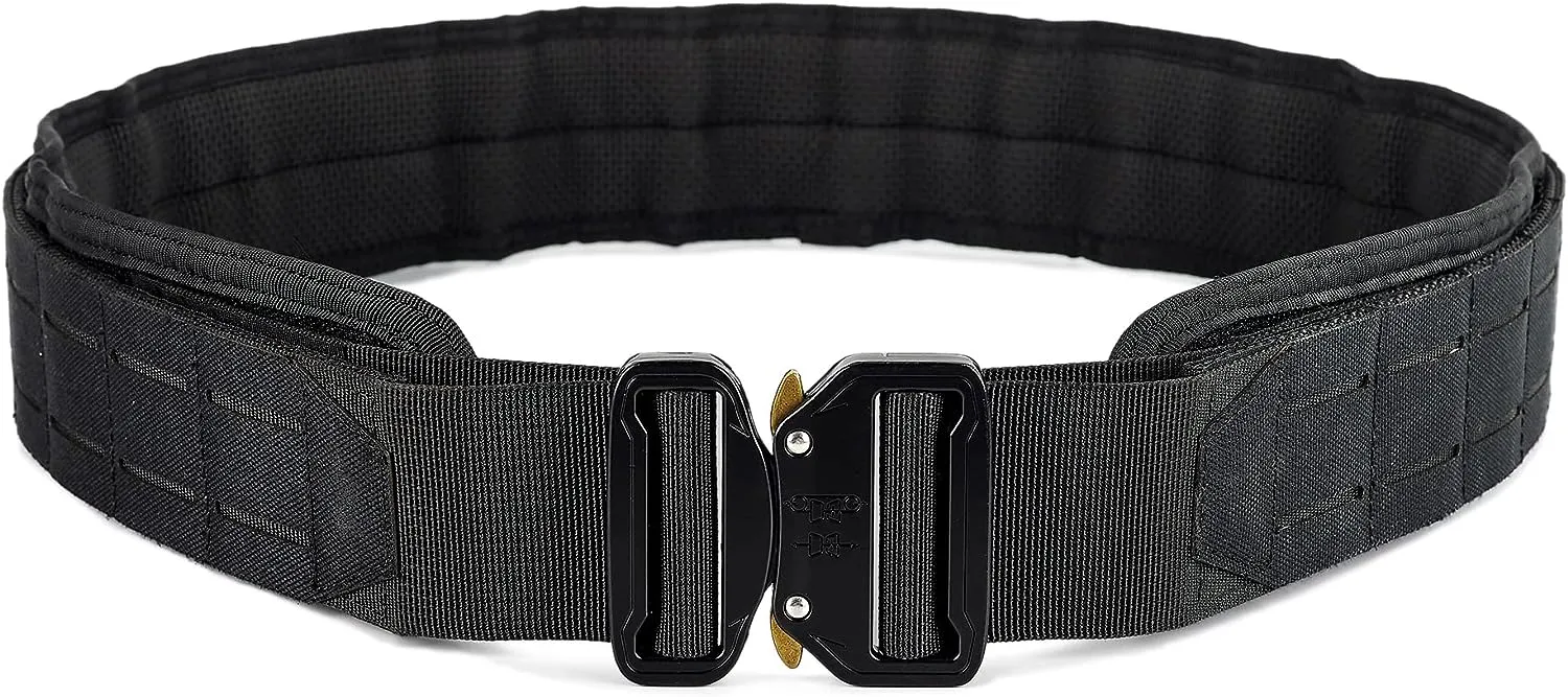 WOLF TACTICAL Molle Battle Belt – War Belt Battle Belts Tactical Gun Belt Duty Belt 2” Quick-Release Combat Belt