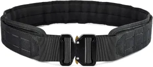 WOLF TACTICAL Molle Battle Belt – War Belt Battle Belts Tactical Gun Belt Duty Belt 2” Quick-Release Combat Belt