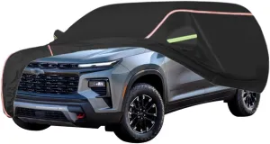 WOLWES Car Cover are Suitable for Chevrolet Traverse All-Weather Windproof, Snowproof, Rainproof, UV-Protected and Breathable All-Season Universal with Side Door Zip Oxford Cloth Car Cover (Color : B