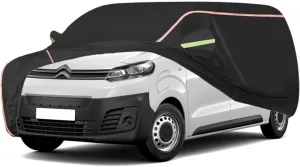 WOLWES Car Cover Are Suitable For Citroen Spacetourer/E-Spacetourer All-weather Windproof, Snowproof, Rainproof, UV-protected And Breathable All-season Universal With Side Door Zip Oxford Cloth Car Co