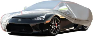 WOLWES Car Cover are Suitable for Lexus LFA All-Weather Windproof, Snowproof, Rainproof, UV-Protected and Breathable All-Season Universal with Side Door Zip Oxford Cloth Car Cover (Color : White)