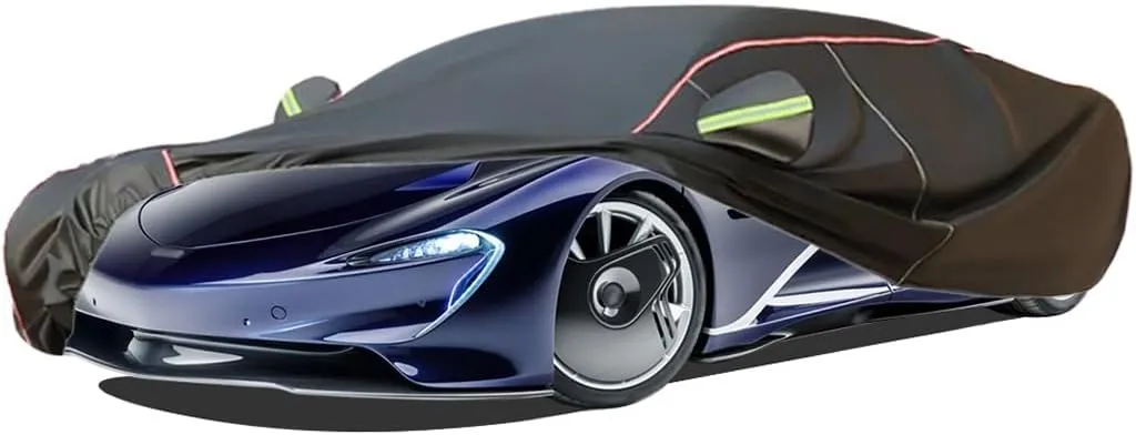 WOLWES Car Cover are Suitable for McLaren Speedtail All-Weather Windproof, Snowproof, Rainproof, UV-Protected and Breathable All-Season Universal with Side Door Zip Oxford Cloth Car Cover (Color : Bl