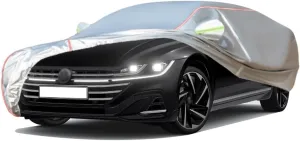 WOLWES Car Cover are Suitable for VW Arteon Limousine All-Weather Windproof, Snowproof, Rainproof, UV-Protected and Breathable All-Season Universal with Side Door Zip Oxford Cloth Car Cover (Color :