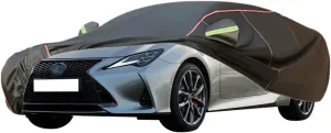 WOLWES Car Covers Are Suitable For Lexus RC 300 Base/F Sport 2016-2024 All-weather Windproof, Snowproof, Rainproof, UV-protected And Breathable All-season Universal With Side Door Zip Oxford Cloth Car