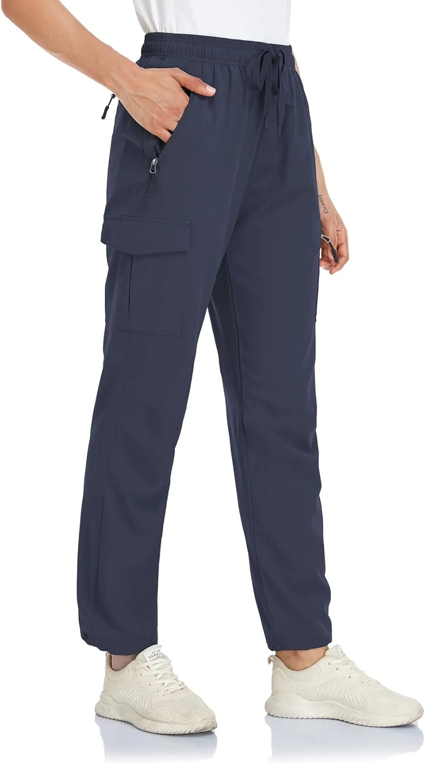 Women's Cargo Hiking Pants Camping Fishing Drift Quick Dry Water Resistant UPF50  Workout Travel Pants 5 Zip Pockets
