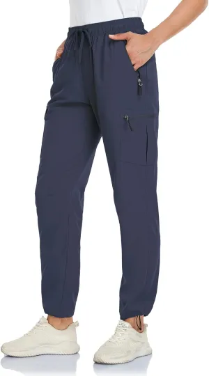 Women's Cargo Hiking Pants Camping Fishing Drift Quick Dry Water Resistant UPF50  Workout Travel Pants 5 Zip Pockets