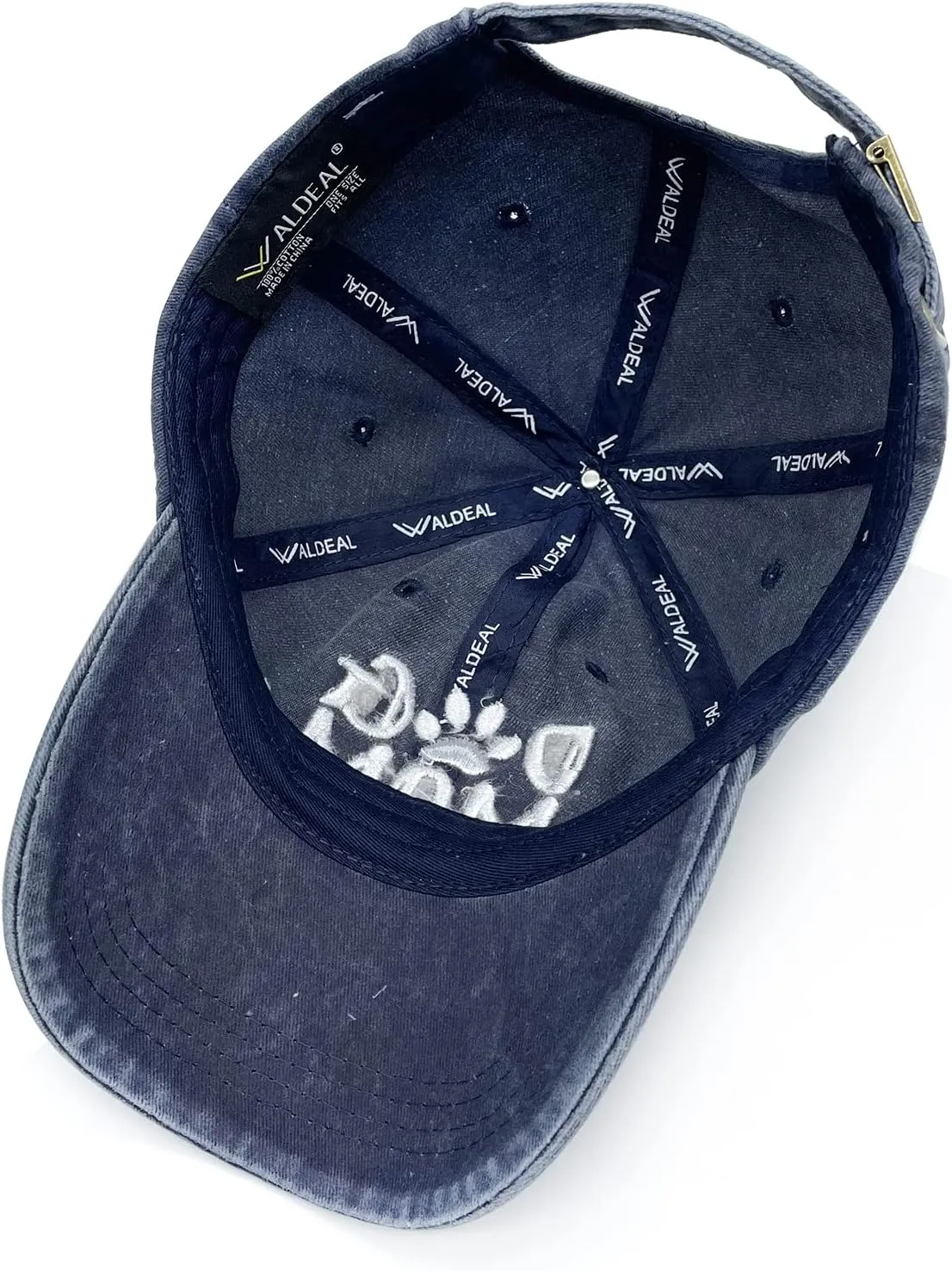 Women's Embroidered Dog Mom Hat Adjustable Denim Baseball Cap