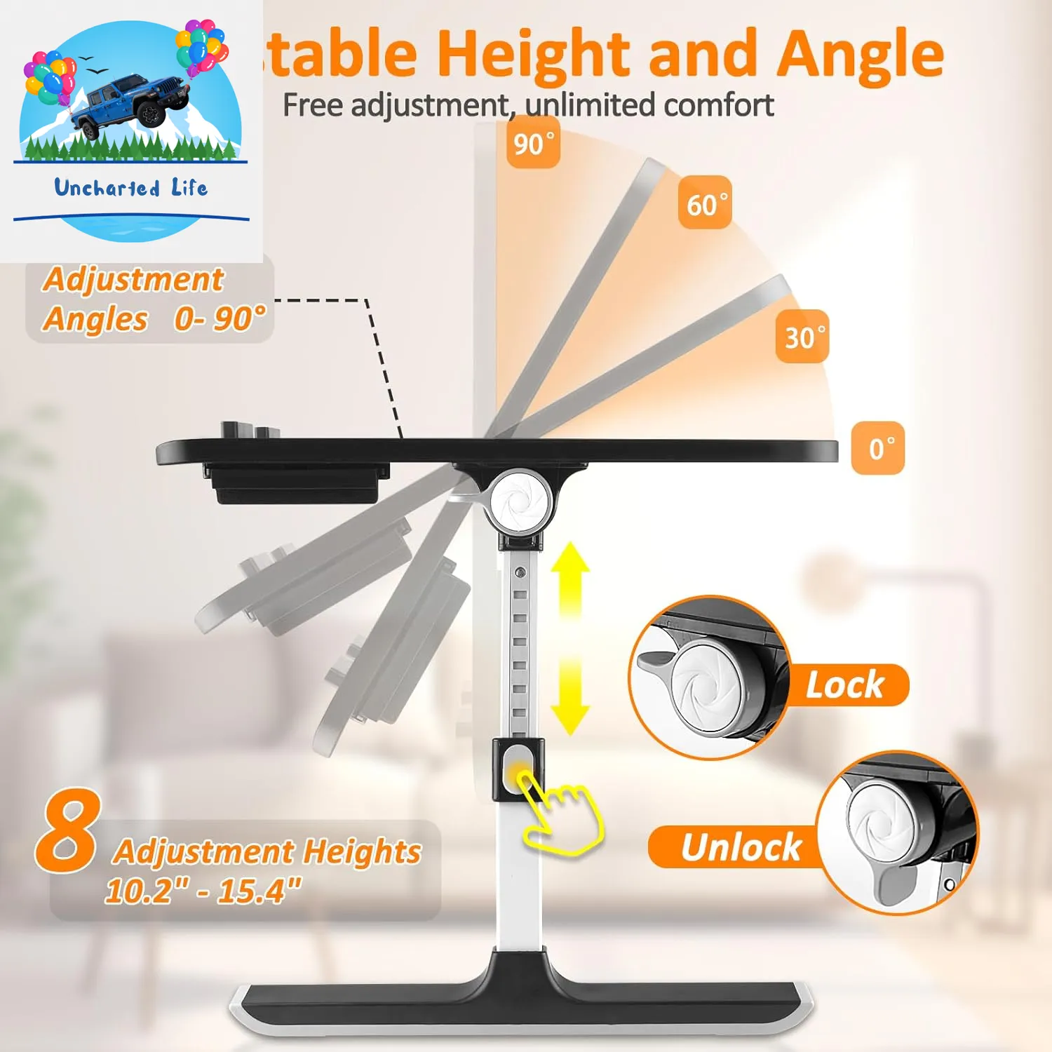 WONSAR Adjustable Lap Desk: Ultimate Comfort for Work and Leisure