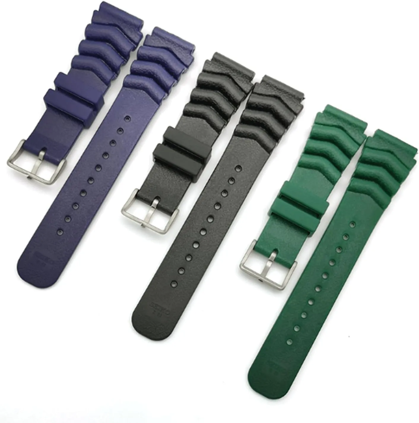 Wrist Straps Silicone Waterproof Wristband Diving Watch Band 18mm 20mm 22mm Watch Accessories for Men Sports