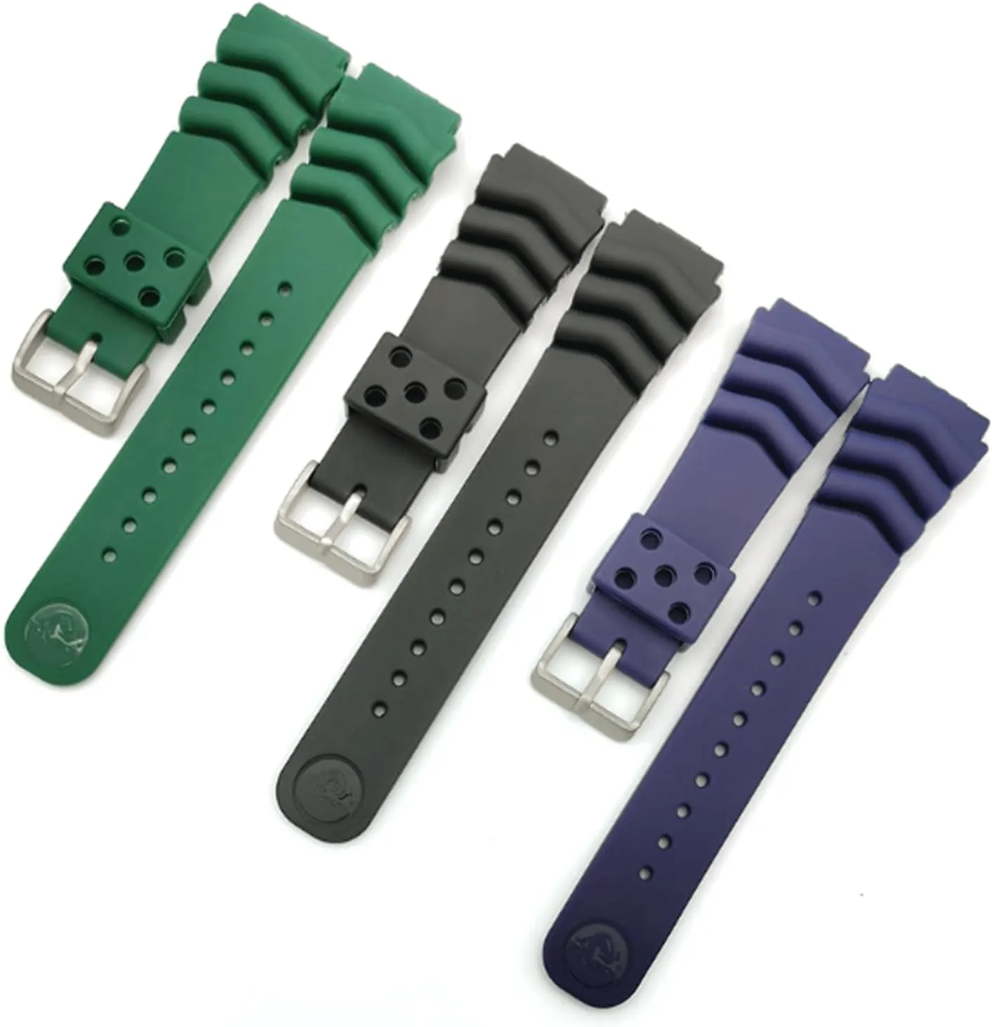 Wrist Straps Silicone Waterproof Wristband Diving Watch Band 18mm 20mm 22mm Watch Accessories for Men Sports