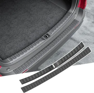 Xipoo Rear Bumper Protector Mat Compatible with 2019-2025 Toyota RAV4 Trunk Door Entry Guards TPE Trim Cover Replacement for 2019-2024 2025 Toyota RAV4 Accessories