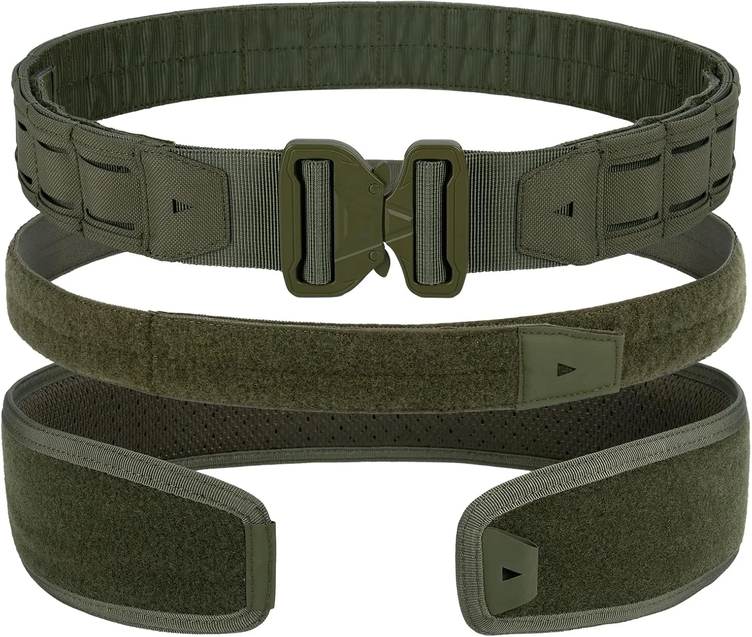 YAKEDA Tactical Battle Belt with Quick-Release, Padded Nylon with Inner Belt & Anti-Slip Feature