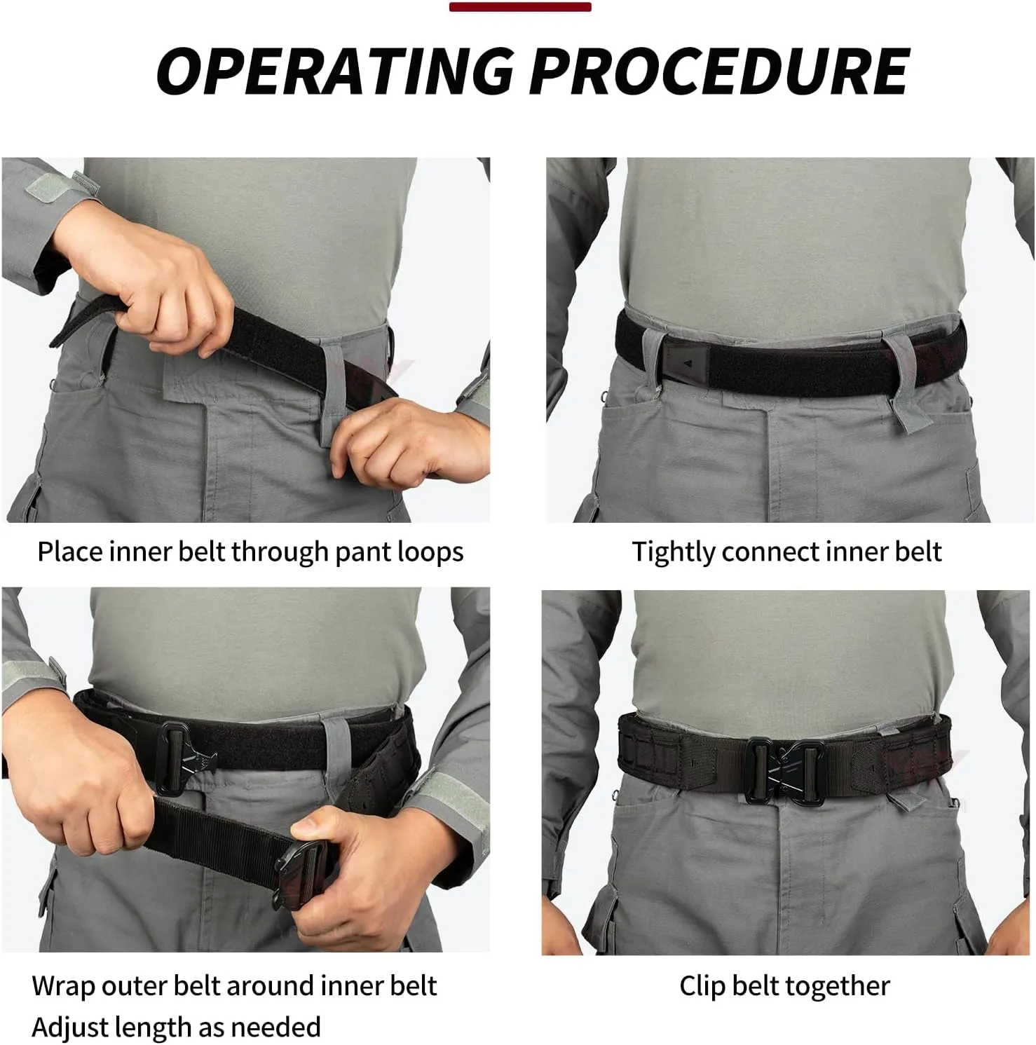 YAKEDA Tactical Battle Belt with Quick-Release, Padded Nylon with Inner Belt & Anti-Slip Feature