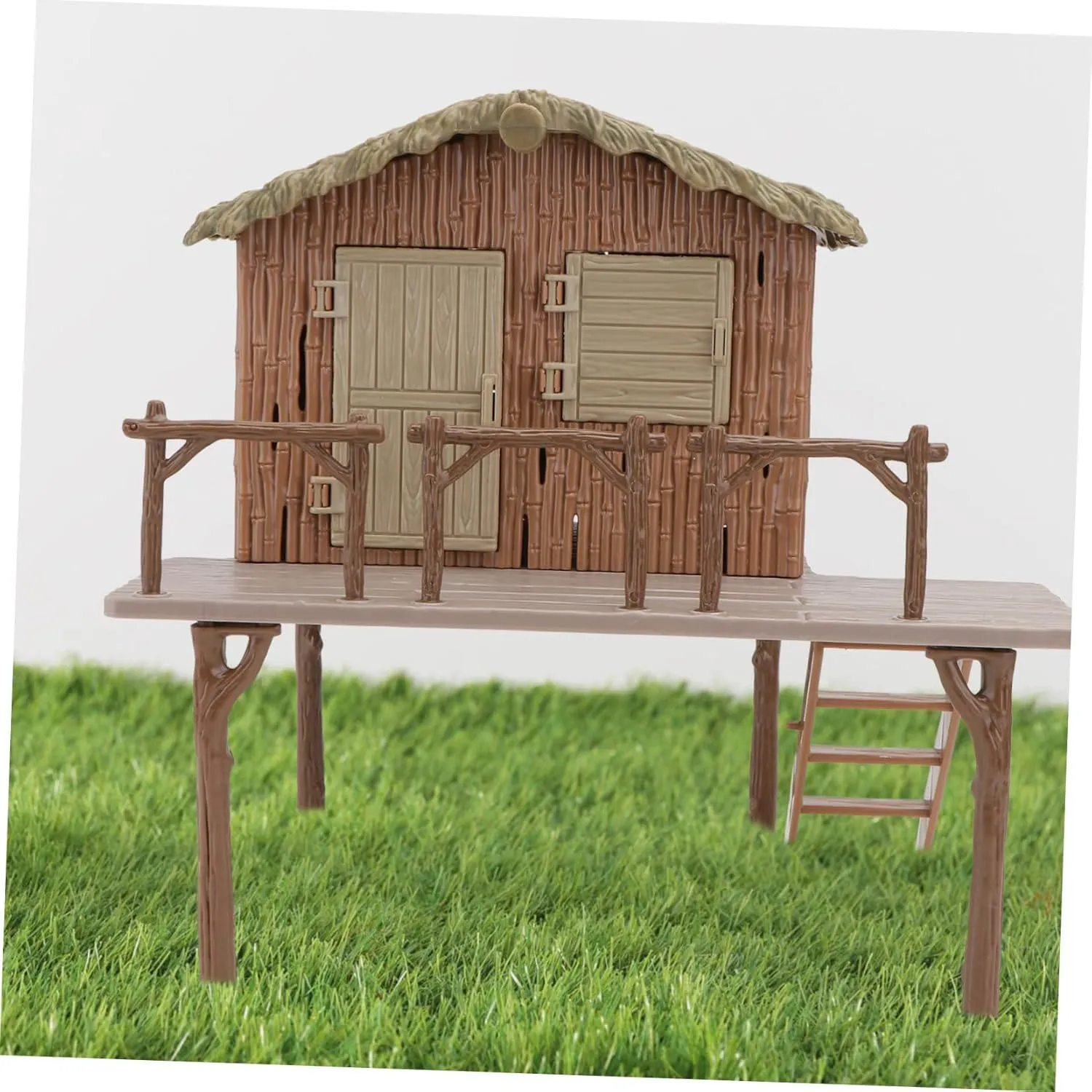 Yardwe Straw Shed Ornament Little House Decor PVC Material Realistic and Compact for Boys and Girls' Play and Decor