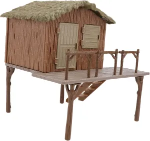 Yardwe Straw Shed Ornament Little House Decor PVC Material Realistic and Compact for Boys and Girls' Play and Decor