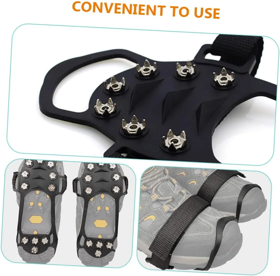 YARNOW Mountaineering Covers Slip-on Shoe Gripper Snowfield Shoe Cover Chains Snow Shoes Prevent Snow Cleats