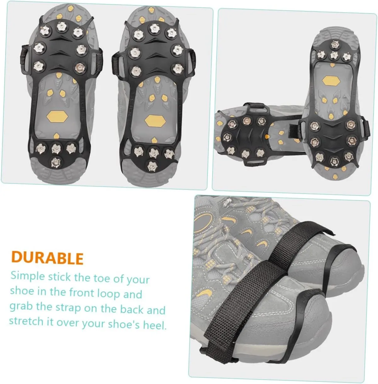 YARNOW Mountaineering Covers Slip-on Shoe Gripper Snowfield Shoe Cover Chains Snow Shoes Prevent Snow Cleats