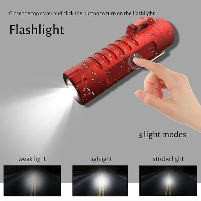 YOZWOO Electric Lighter for Camping, Windproof Dual Arc Lighter with LED Flashlight, USB Rechargeable Lighter for Outdoor Hiking, Waterproof Plasma Lighter for Survival Kits (Red)