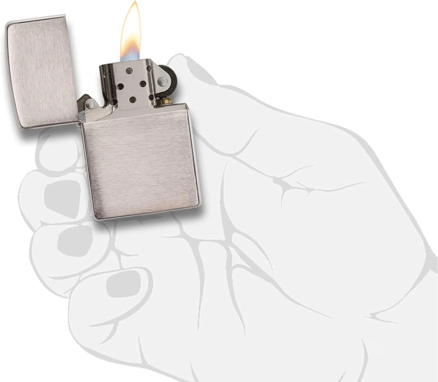 Zippo 200 Classic Brushed Chrome Pocket Lighter