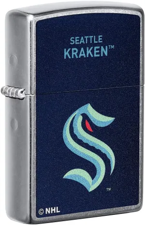 Zippo 2021 NHL Seattle Kraken Street Chrome Pocket Lighter