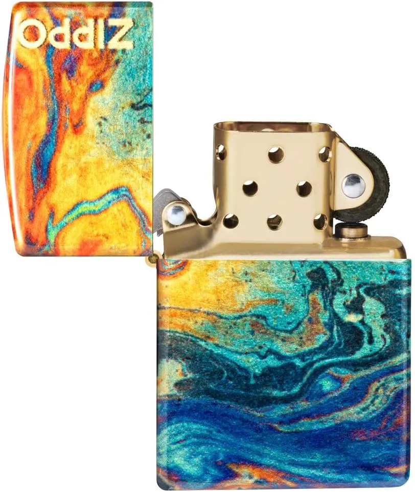 Zippo Colorful Design 540 Tumbled Brass Pocket Lighter