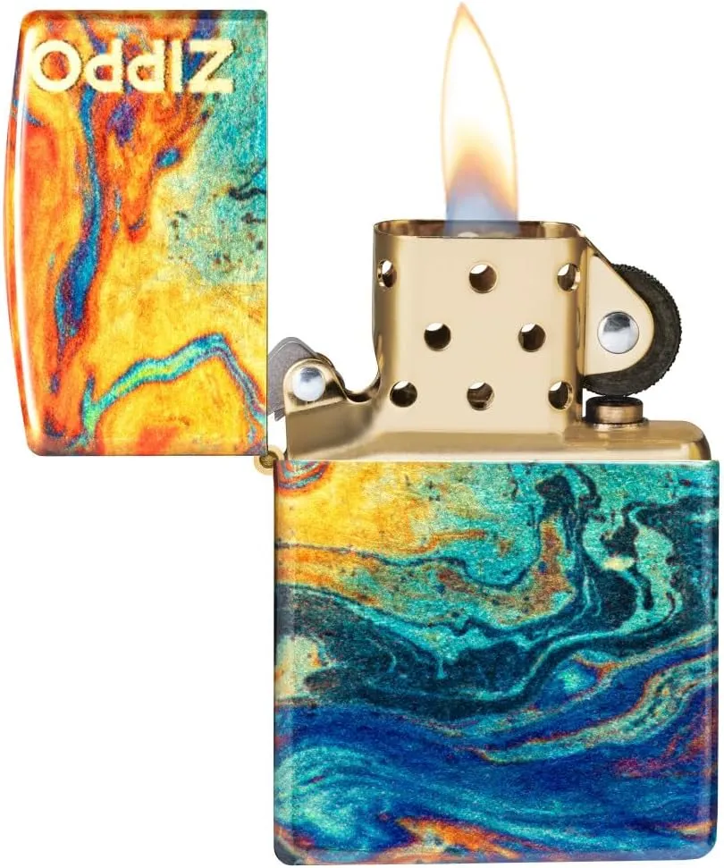 Zippo Colorful Design 540 Tumbled Brass Pocket Lighter