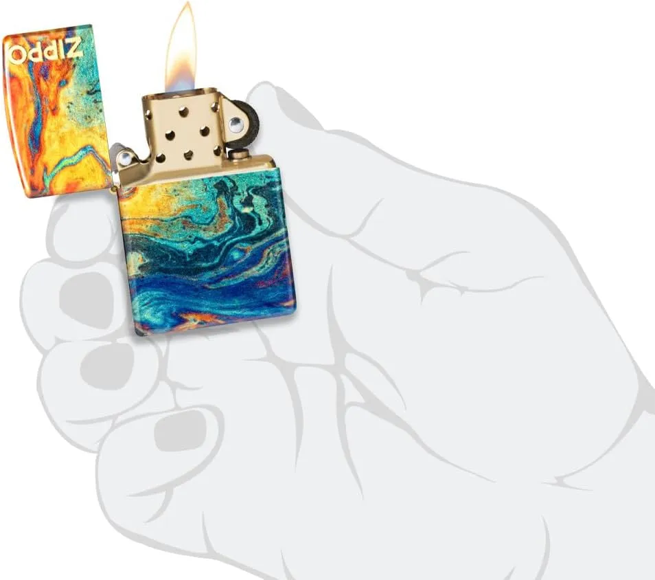 Zippo Colorful Design 540 Tumbled Brass Pocket Lighter