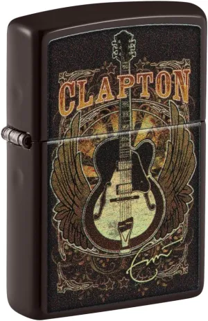 Zippo Eric Clapton Guitar Design Brown Pocket Lighter