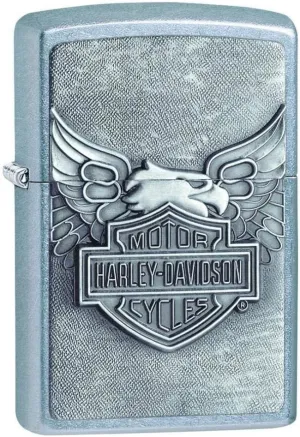 Zippo Harley-Davidson Eagle on Logo Emblem Pocket Lighter