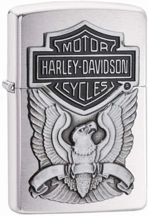 Zippo Harley-Davidson Eagle/Logo Emblem Lighter Pocket Lighter