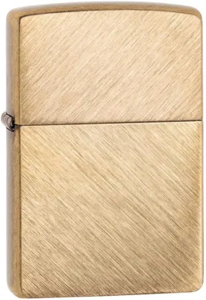 Zippo Herringbone Sweep Brass Pocket Lighter